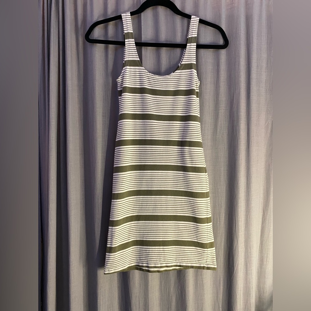 forever 21 green and white striped dress